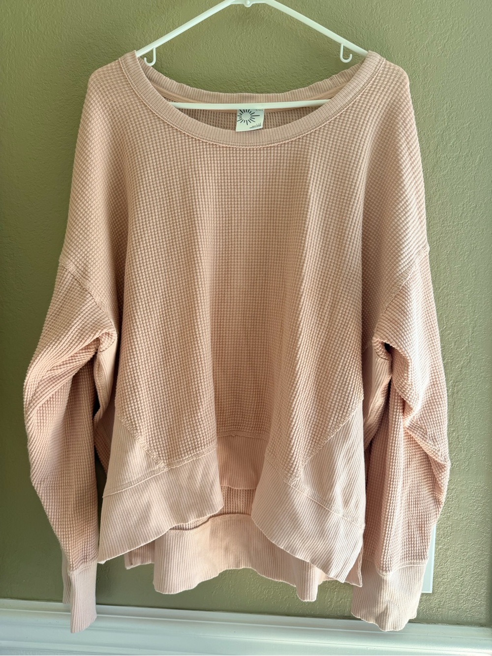 Aerie Offline Soft Waffle-Knit Pullover Sweater - Blush